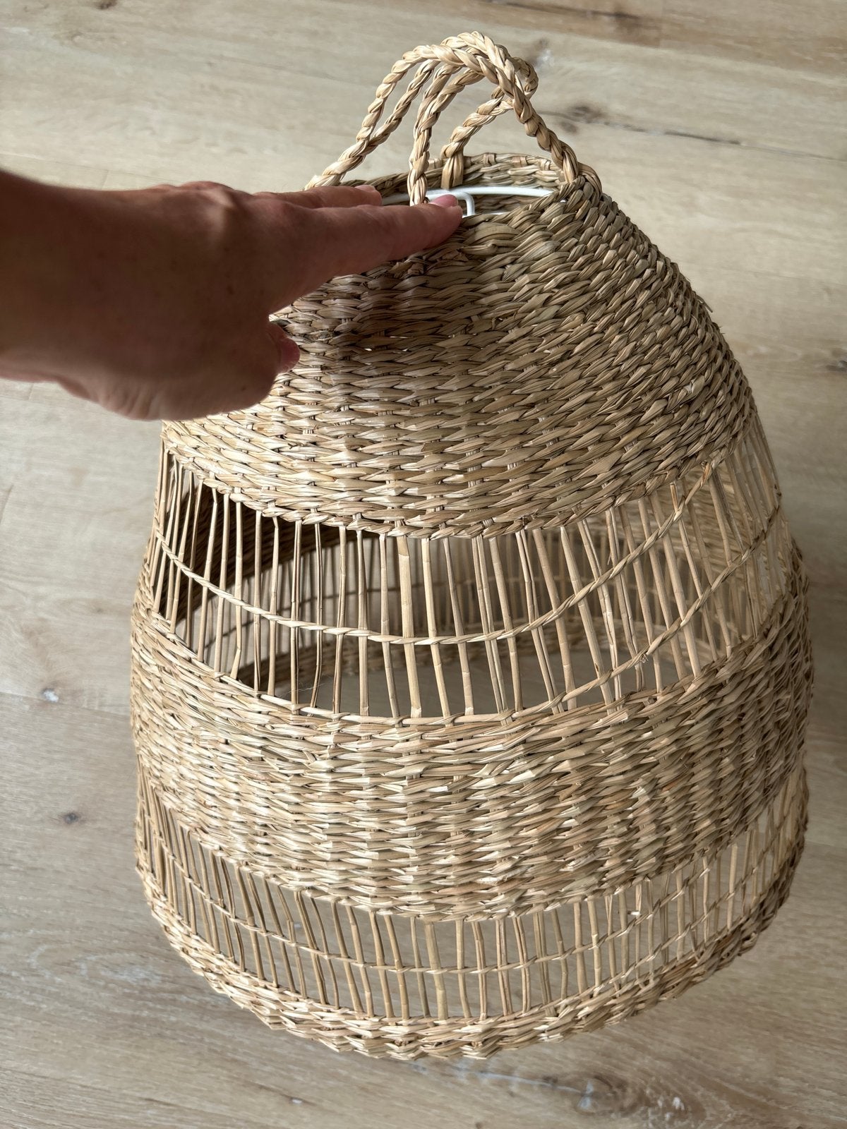 Rieten lampenkap, Natuurlijk materiaal, Beige, Nieuw, Overige vormen
