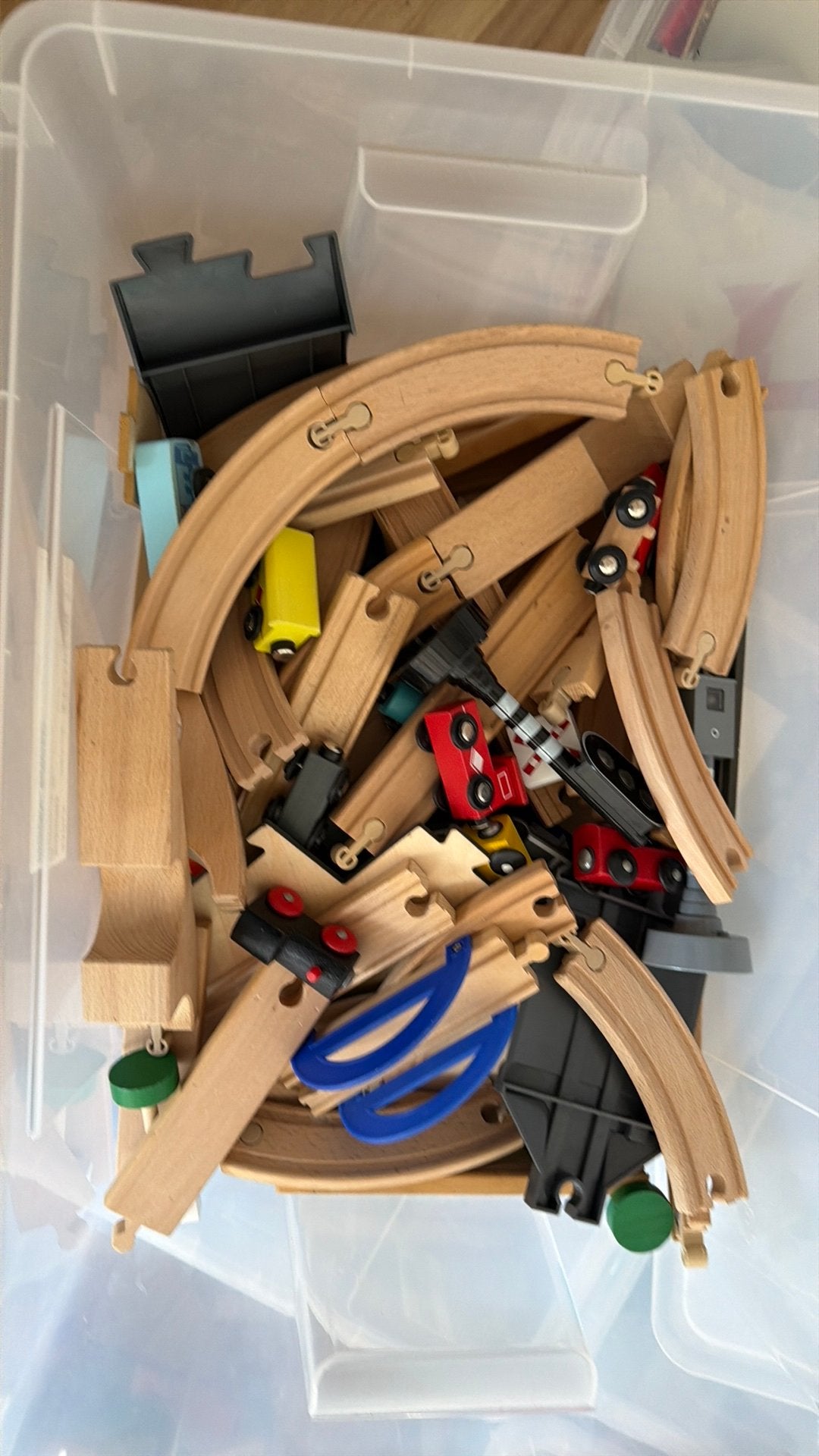 Houten trein baan, Kinderen en Baby's, Speelgoed | Houten speelgoed, Ophalen, Zo goed als nieuw