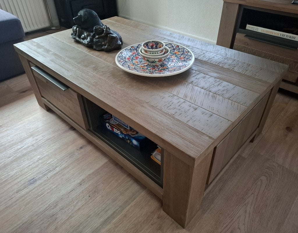 grey wash salontafel, Ophalen, 100 tot 150 cm, 50 tot 100 cm, Zo goed als nieuw