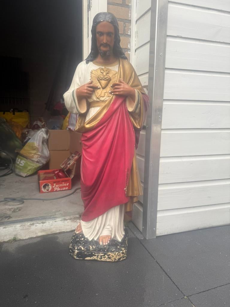 groot heilig hard jezus christus beeld   93 cm, Antiek en Kunst, Ophalen