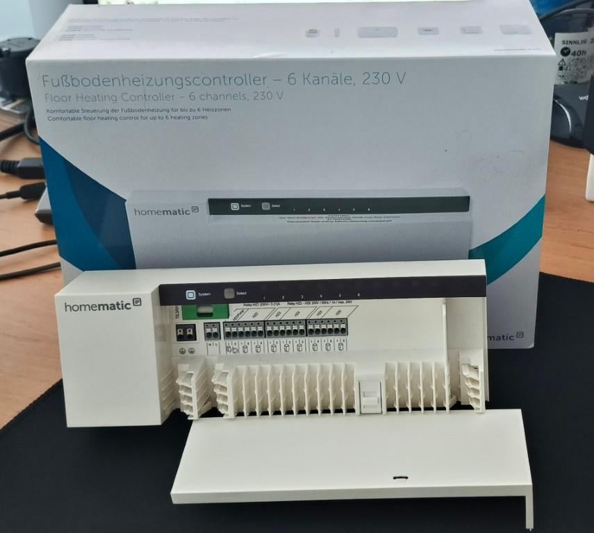 Homematic IP set – CCU3 + vloerverwarming + 4 thermostaten, Ophalen of Verzenden, Slimme thermostaat, Zo goed als nieuw