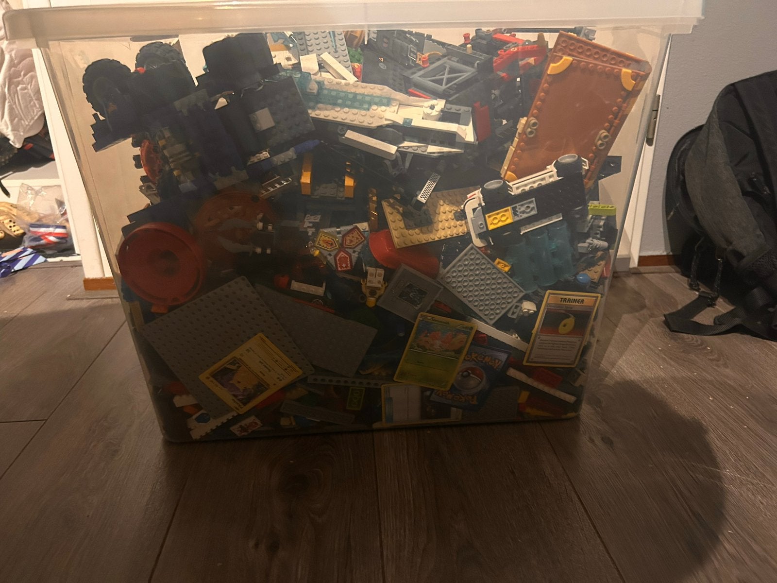 Grote doos vol diverse LEGO onderdelen en sets, Ophalen, Gebruikt, Lego, Losse stenen