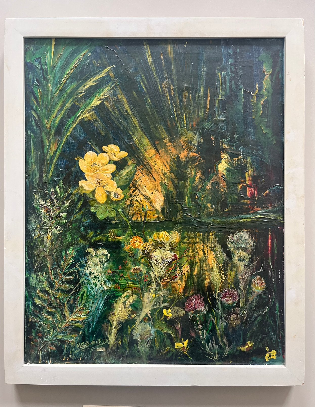 Olieverfschilderij van Herman Ouboter 1974, Ophalen of Verzenden