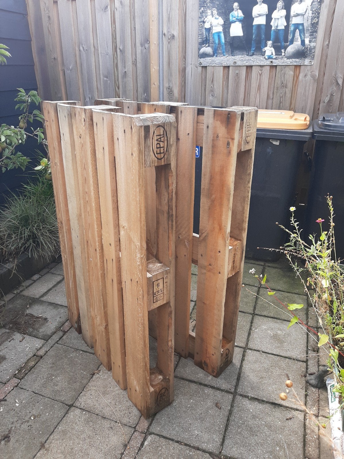 Twee gebruikte europallets, Ophalen, Gebruikt