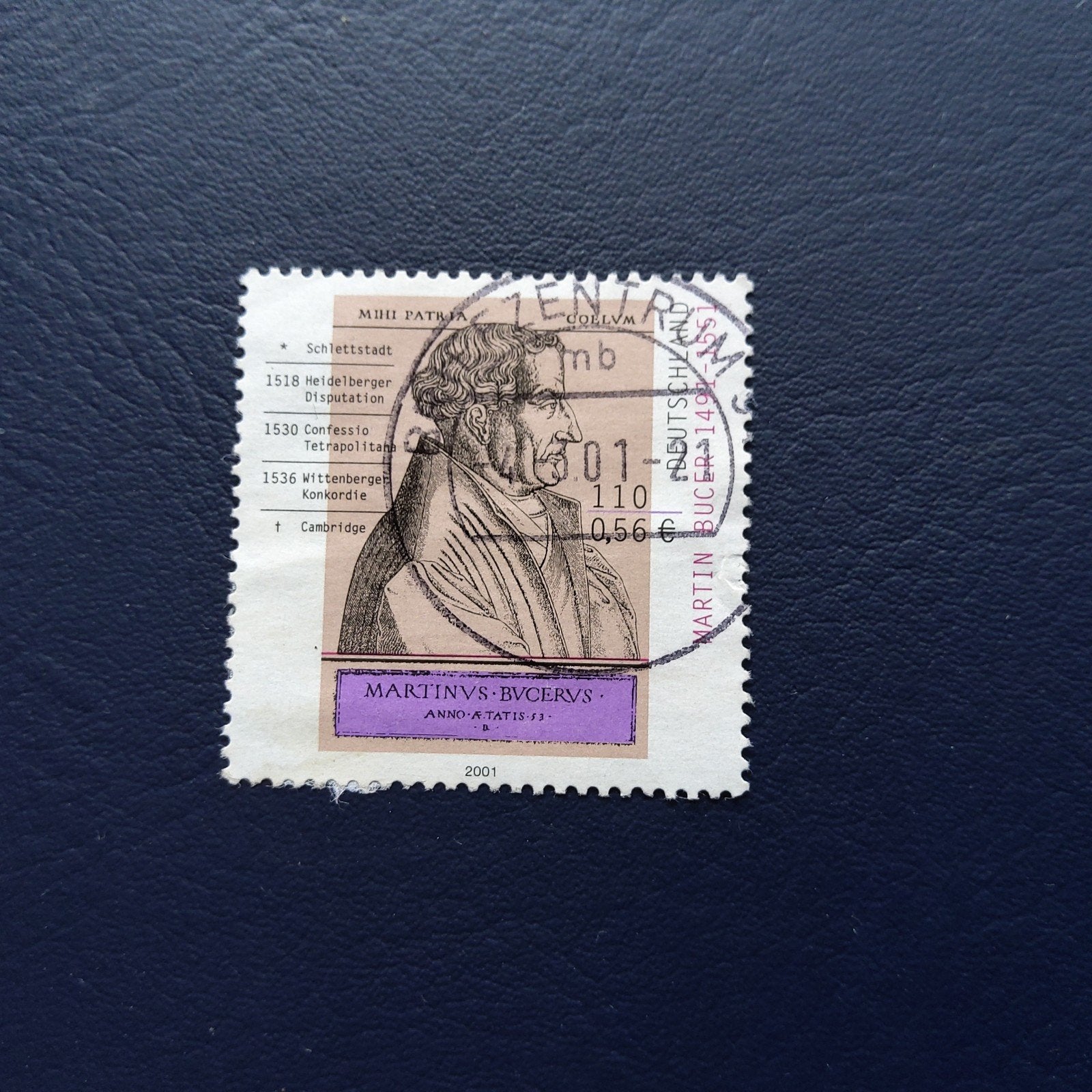 Duitse postzegel Martin Bucer 2001, gestempeld, Ophalen of Verzenden