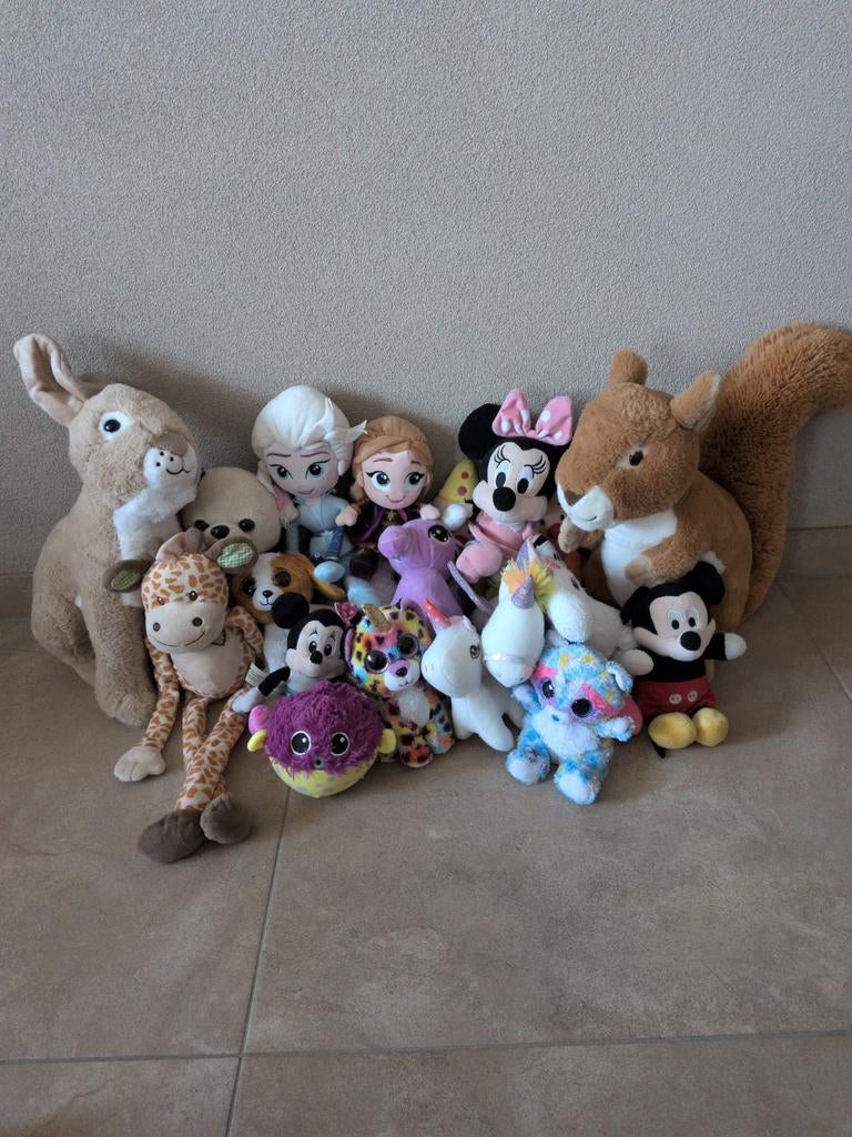 Grote collectie diverse knuffels - Disney, Ty Beanie & meer, Ophalen, Gebruikt, Konijn