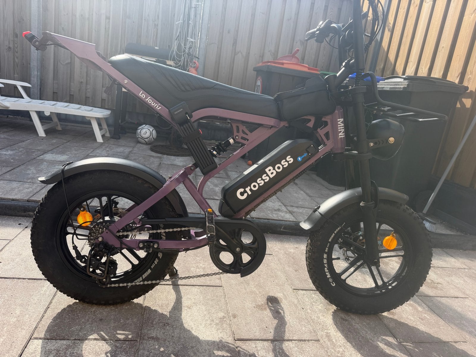 CrossBoss Mini fatbike - Paars, special edition, Zo goed als nieuw, Minder dan 47 cm, 30 tot 50 km per accu, Ophalen