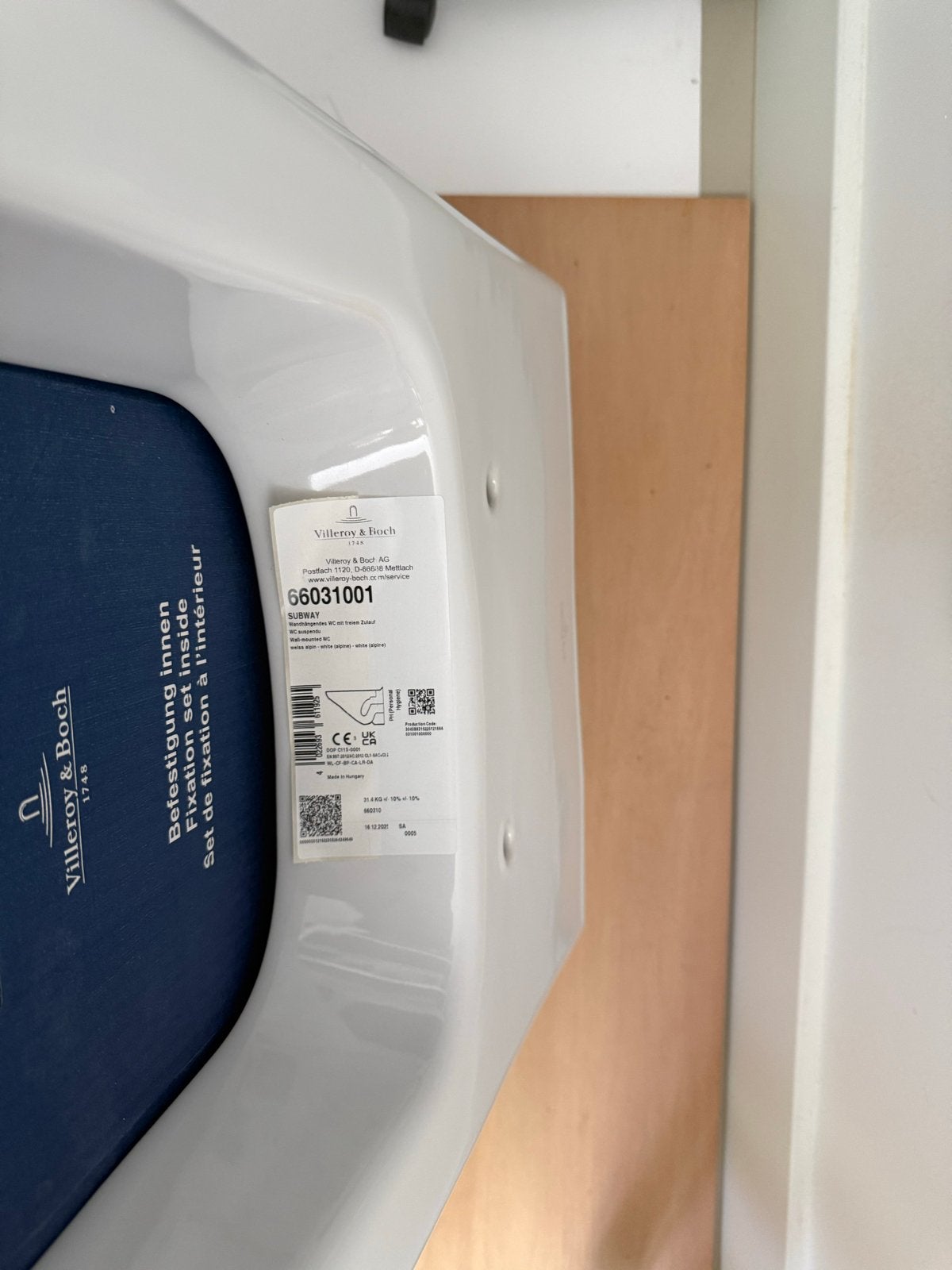 Villeroy & Boch Subway 66031001 wandtoilet NIEUW, Ophalen, Nieuw, Toilet