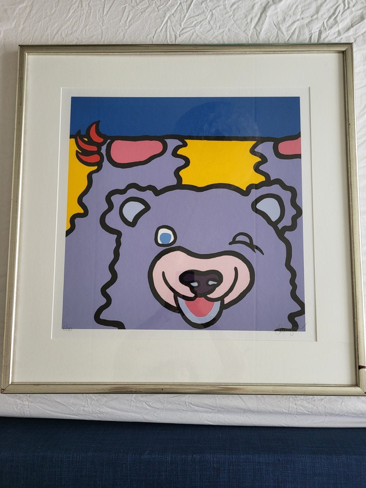 Originele Zeefdruk 'Zonder Titel' - Shunyam - Handgesigneerd, Antiek en Kunst, Ophalen