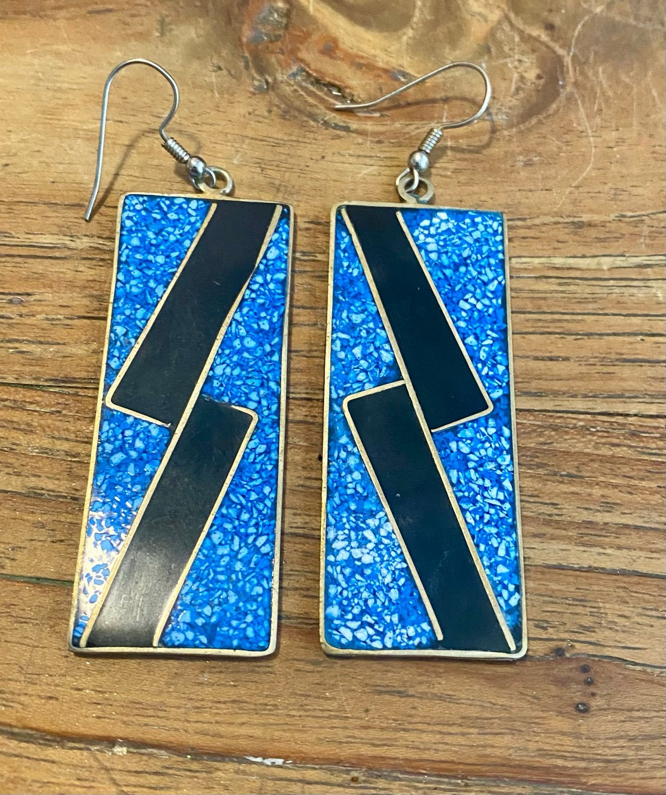 Zilveren oorbellen Mexico met opaal en turquoise, Sieraden, Tassen en Uiterlijk, Hangers, Blauw, Nieuw, Ophalen of Verzenden
