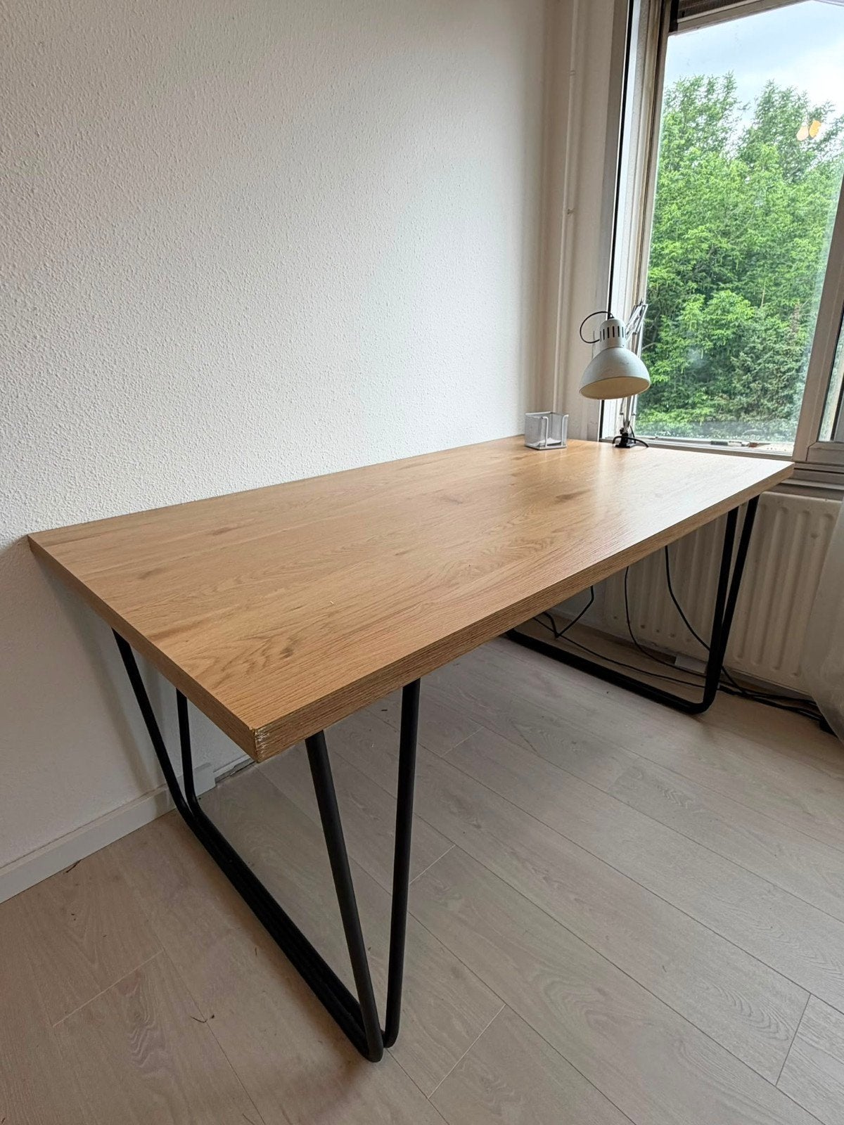 Mooie houten eet- of woonkamertafel, 160x90 cm, Huis en Inrichting, Tafels | Eettafels, Ophalen, 50 tot 100 cm, Zo goed als nieuw