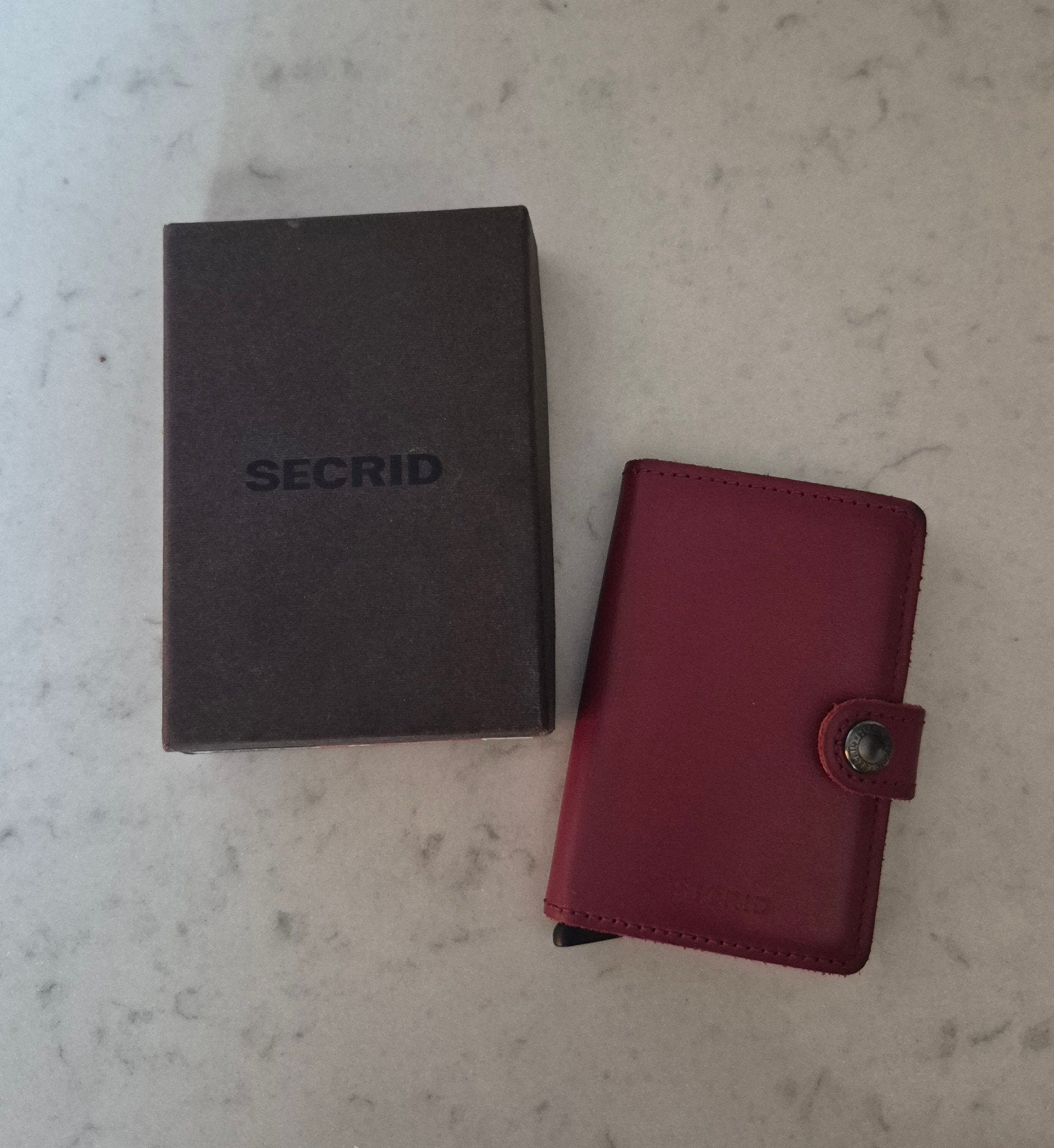 Secrid Miniwallet - Rood Leer met Knipsluiting, Overige merken, Leer, Nieuw, Ophalen of Verzenden