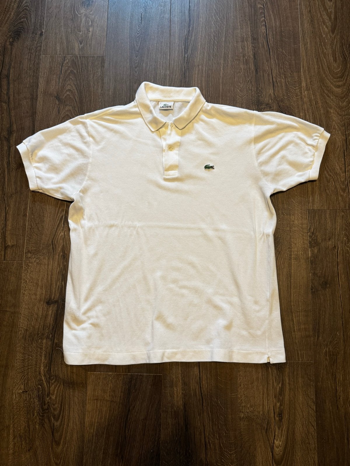 Lacoste Polo (Maat L), Verzenden, Zo goed als nieuw, Maat 52/54 (L), Wit