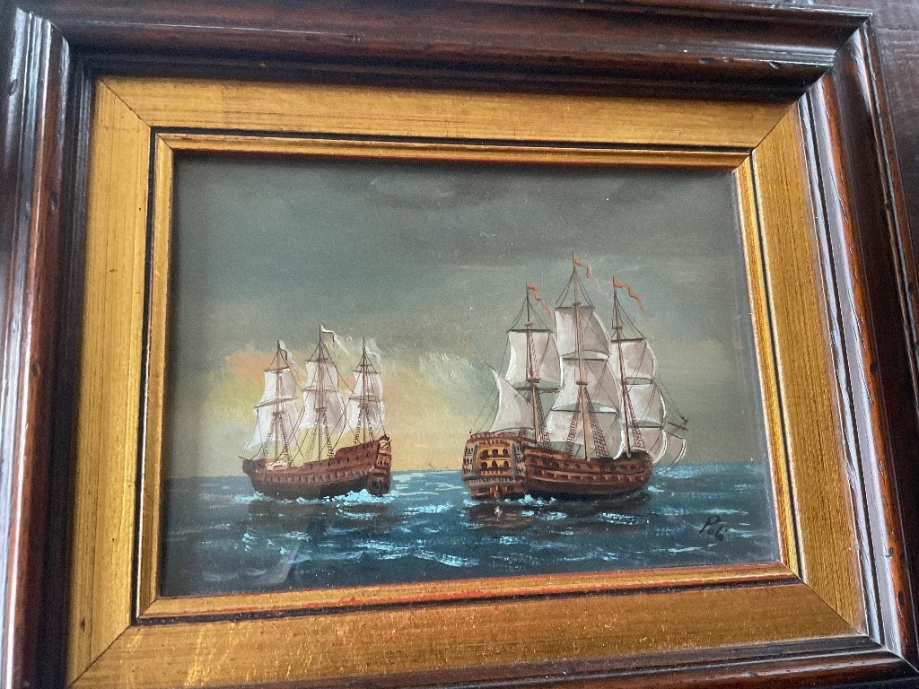Maritiem schilderij, Antiek en Kunst, Kunst | Schilderijen | Klassiek, Ophalen of Verzenden