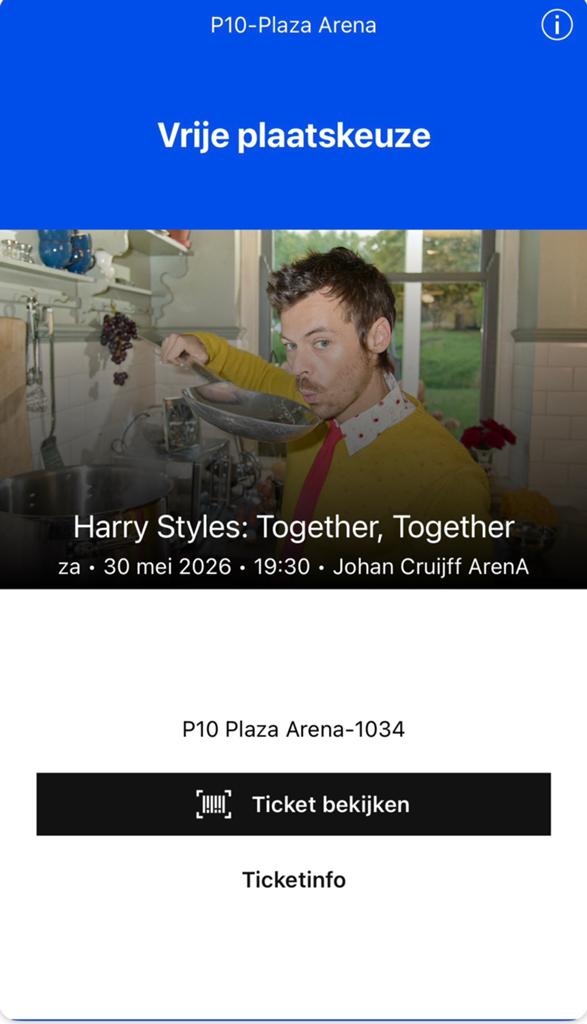 Parkeerkaart voor Harry Styles concert op 30 mei, Tickets en Kaartjes, Concerten | Pop, Twee personen, Mei