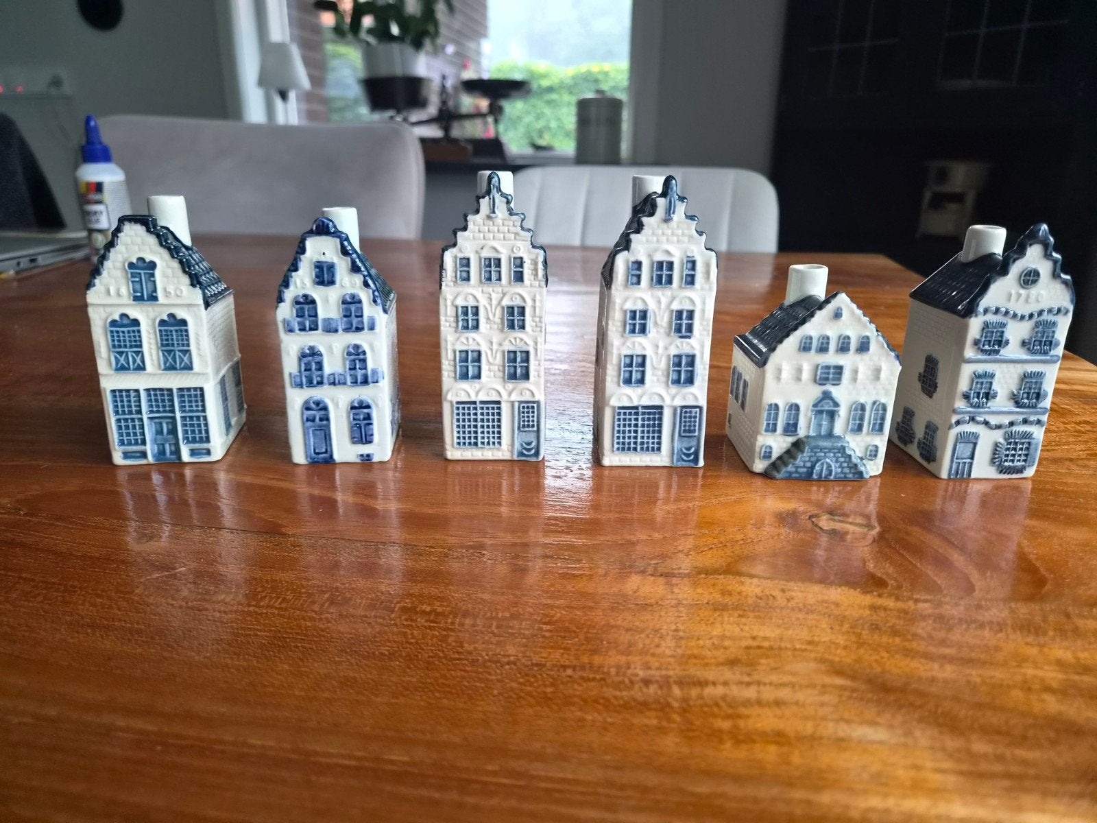 6 KLM Delfts Blauw huisjes - Diverse nummers, Ophalen of Verzenden, Gebruikt, 1 t/m 20