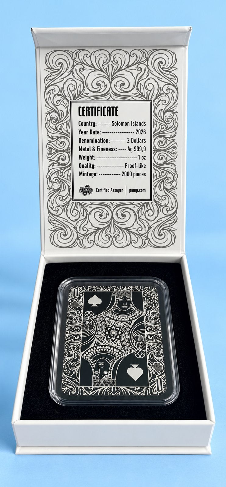 PAMP Suisse🇨🇭Queen of Spades 2026 1 oz Silver Limited, Ophalen of Verzenden, Zilver