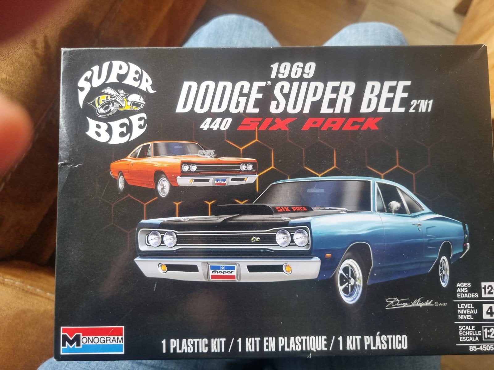 Monogram 1969 Dodge Super Bee 440 Six Pack modelbouw, Hobby en Vrije tijd, Gebruikt, Auto, 1:32 tot 1:50, Ophalen of Verzenden