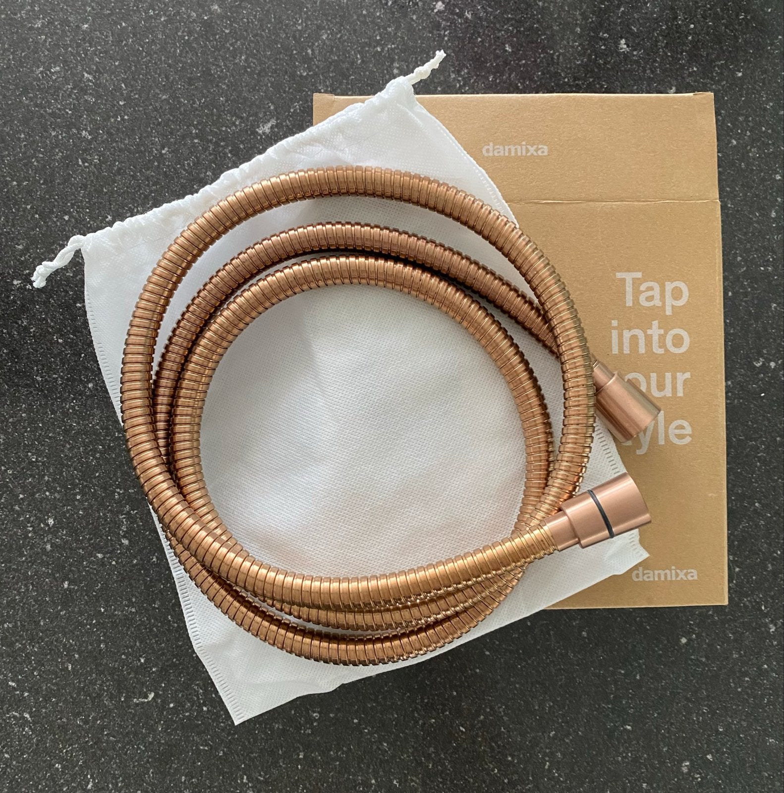 Damixa Doucheslang 1200mm Geborsteld Koper metal PVD, Ophalen of Verzenden, Nieuw, Overige kleuren, Overige typen