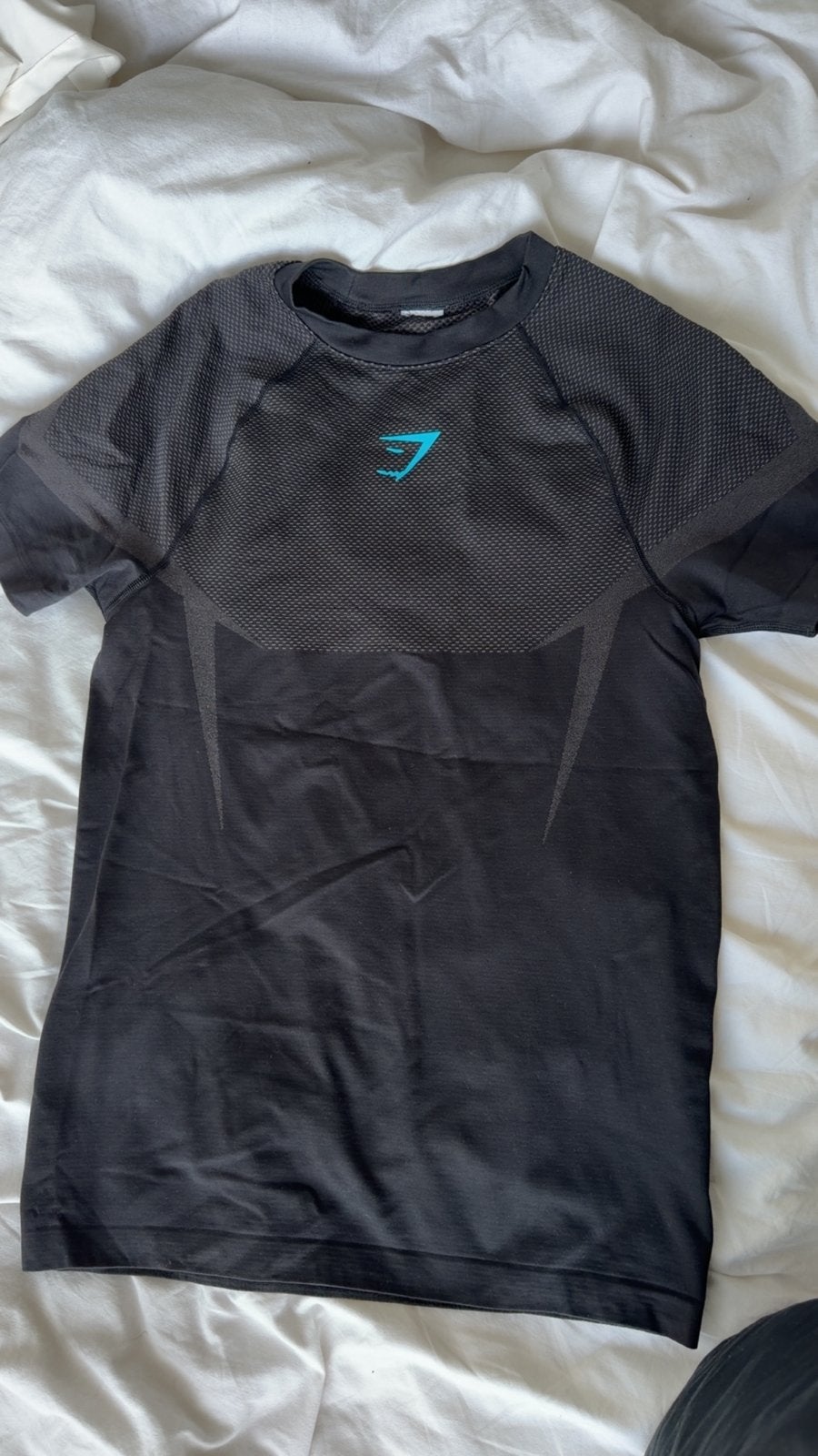 Gymshark Onyx V5 T-shirt - Zo goed als nieuw, Ophalen, Fitness, Maat 48/50 (M), Zwart