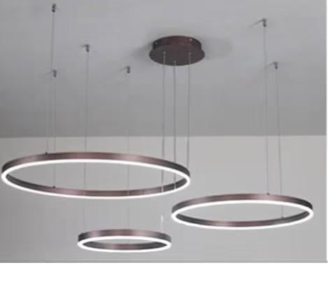 Caecilia LED Plafondlamp Zwart Aluminium Dimbaar 3 cirkels, Ophalen, Nieuw, Minder dan 50 cm, Modern, minimalistisch