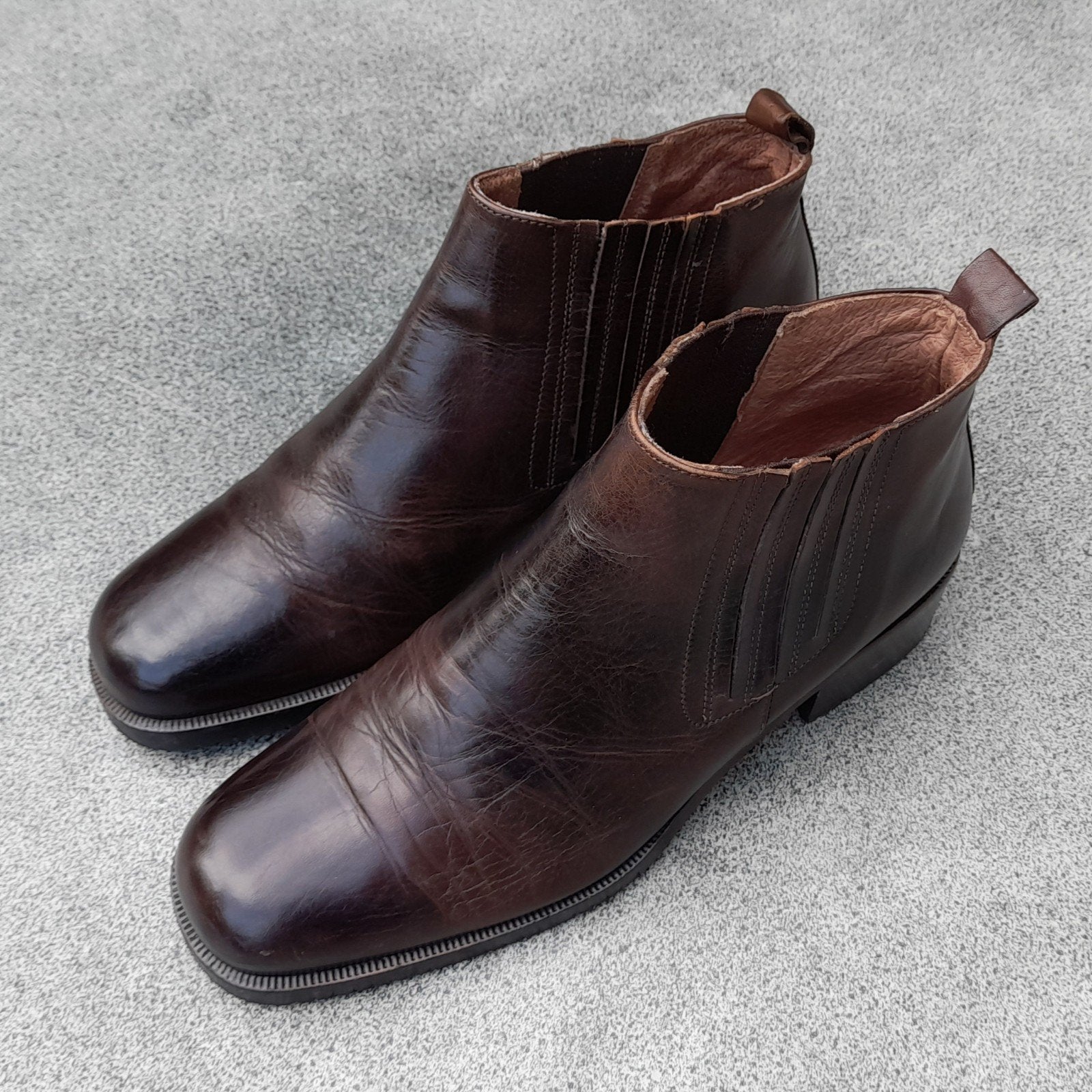 Ravelli Exclusivo Bruine Leren Enkellaarzen Maat 37, Kleding | Dames, Bruin, Ophalen of Verzenden, Gedragen, Lage of Enkellaarzen