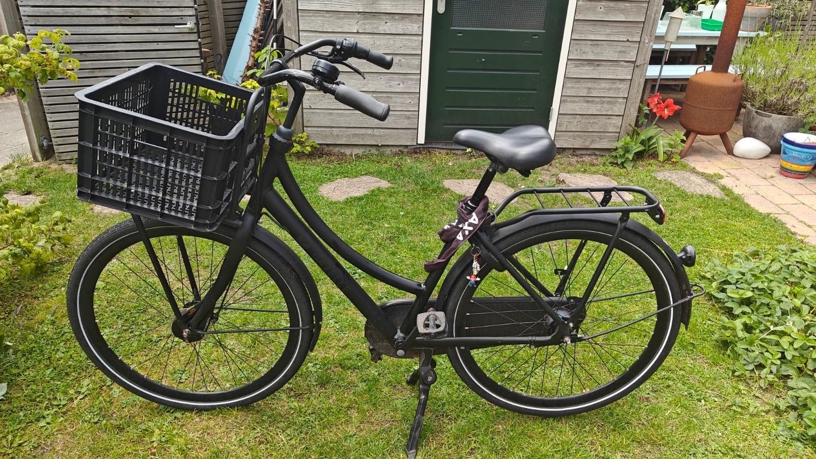 Gazelle PuurNL maat 49 met krat en 7 versnellingen, Fietsen en Brommers, Gebruikt, Velgrem, Versnellingen, 50 tot 53 cm