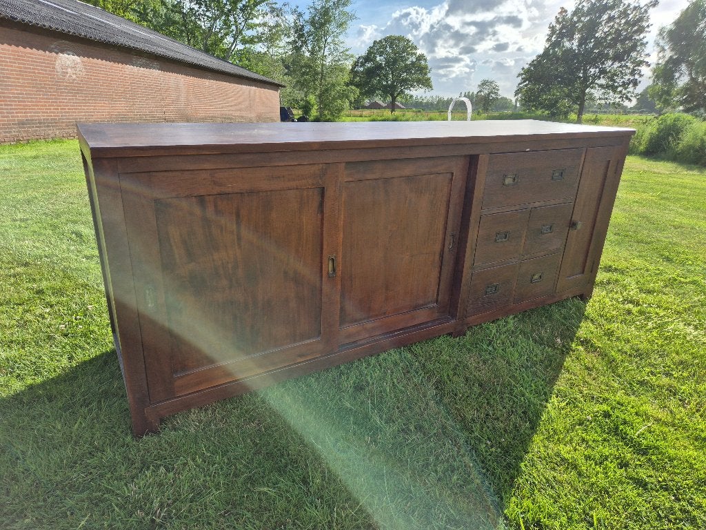 Dressoir kast, Gebruikt, 100 tot 150 cm, Eikenhout, Ophalen of Verzenden