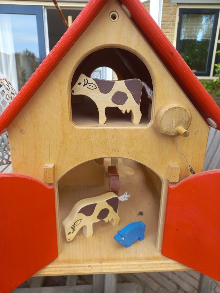 Houten speel boerderij, Kinderen en Baby's, Speelgoed | Houten speelgoed, Ophalen, Zo goed als nieuw, Overige typen