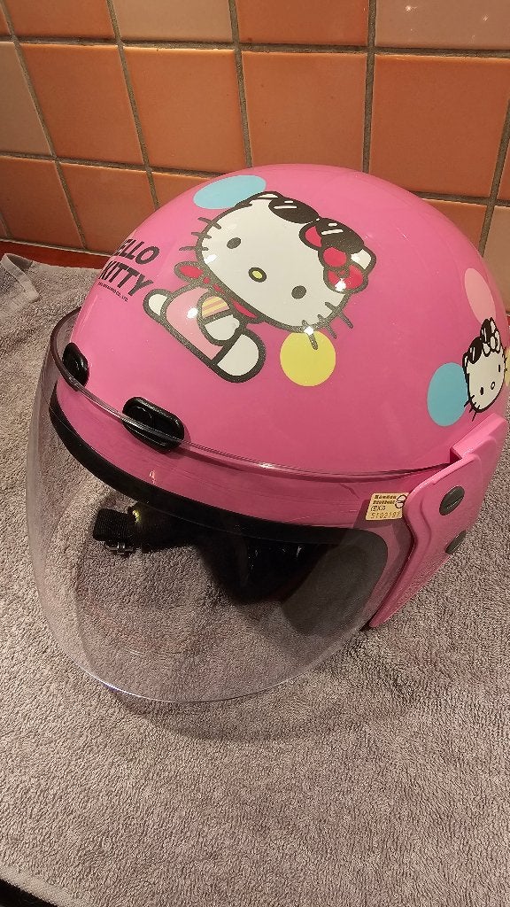 Helm Hello Kitty Roze hoofdomtrek 57 cm, Fietsen en Brommers, Brommerhelmen, Verzenden, Nieuw, Medium, Overige merken