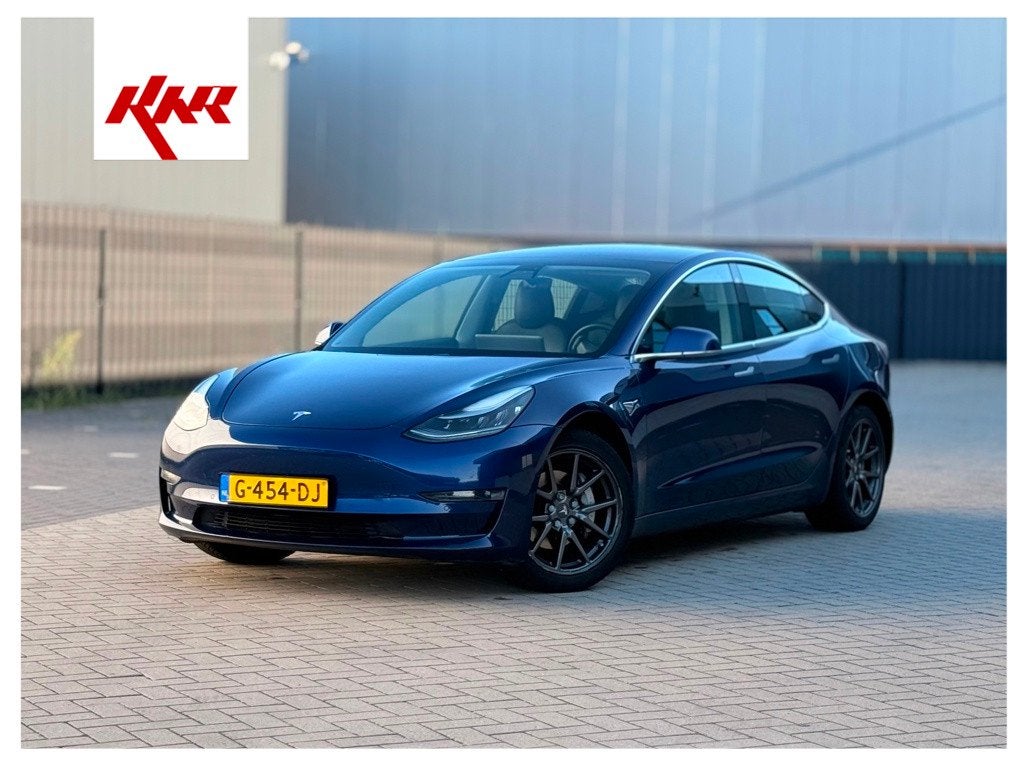 Tesla Model 3 Long Range 470km 92% SOH 1 jaar APK, Automaat, Achterwielaandrijving, Gebruikt, Zwart