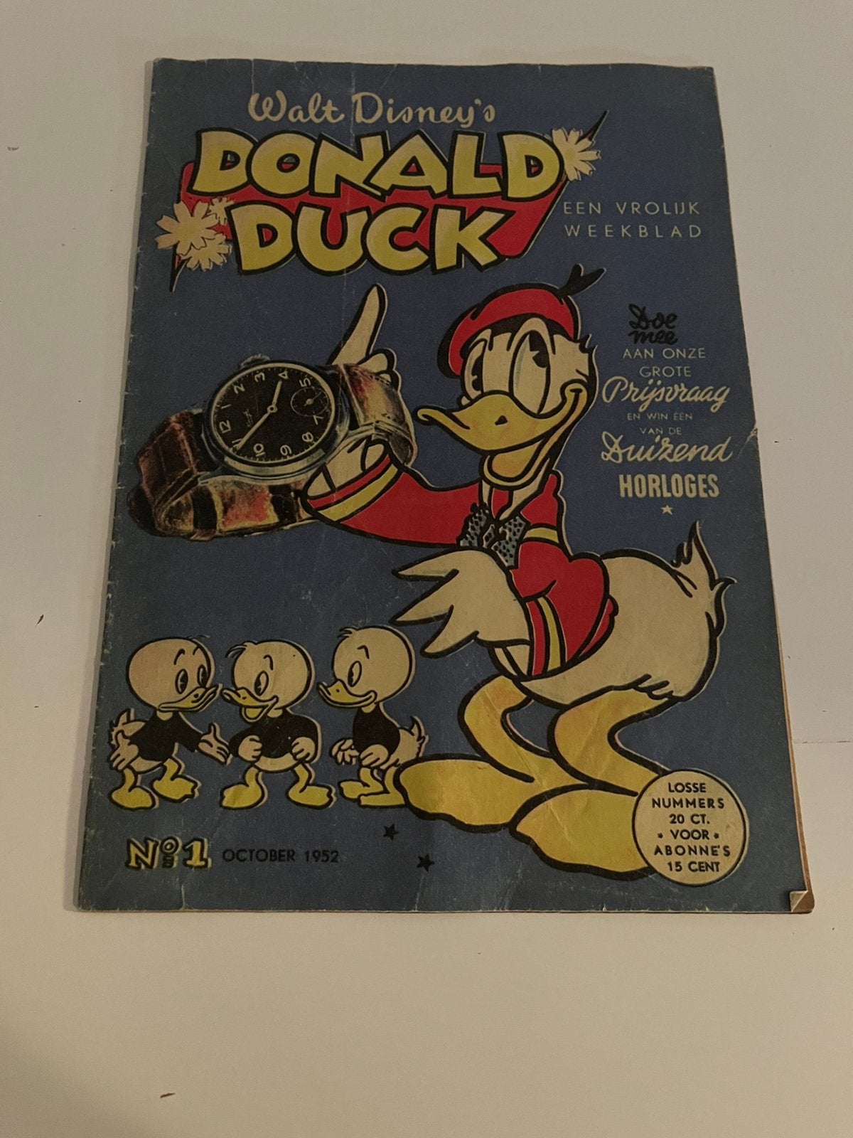 Donald Duck Weekblad Nr. 1 - Oktober 1952 HERDRUK, Boeken, Stripboeken, Eén stripboek, Ophalen of Verzenden, Gelezen