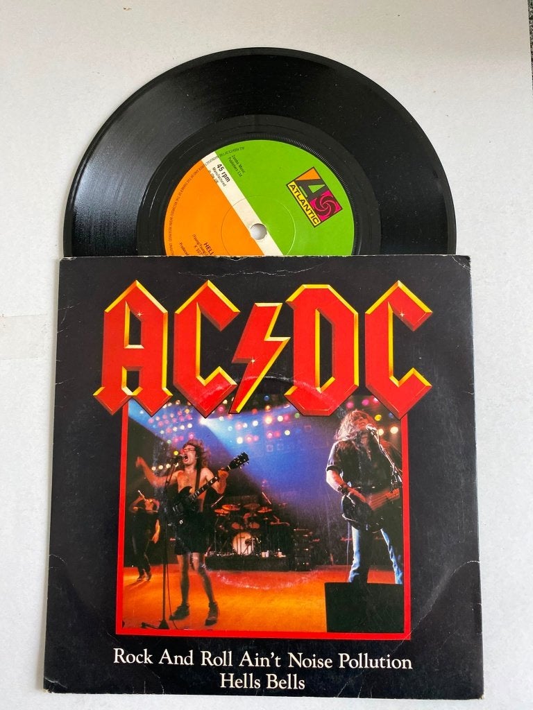 AC/DC – Rock And Roll Ain't Noise Pollution / Hells Bells, 7 inch, Zo goed als nieuw, Rock en Metal, Fotohoes