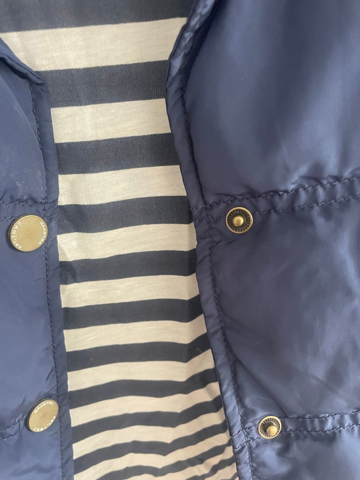 Gaastra bodywarmer kinder XS - Blauw gestreept, Kinderen en Baby's, Ophalen of Verzenden, Zo goed als nieuw, Jongen of Meisje