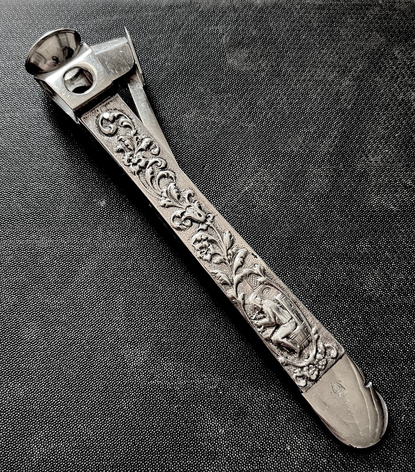 Oude sigarenknipper met zilveren handvat, Hollandia Zutphen, Ophalen of Verzenden, Zilver