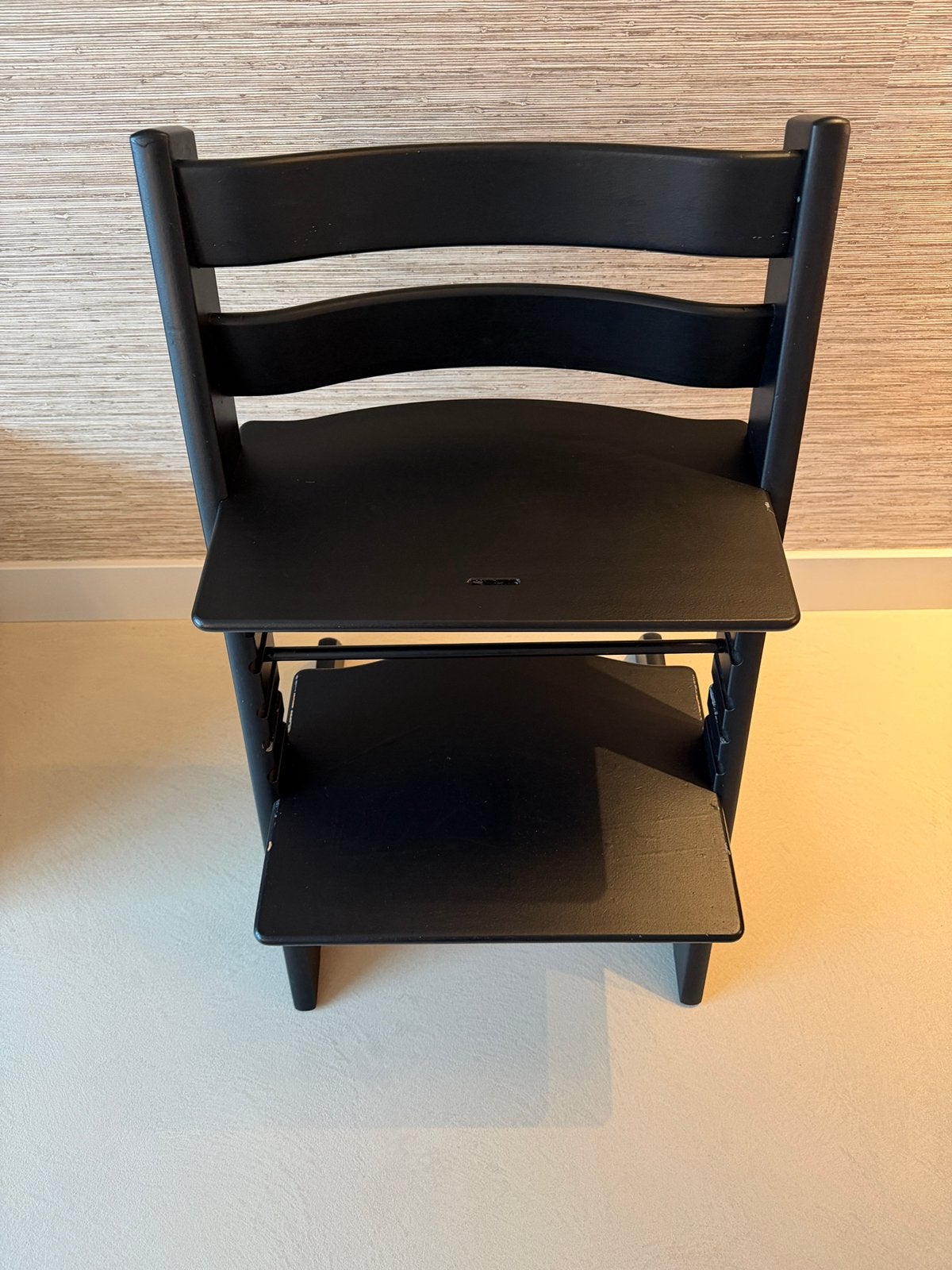 Stokke Tripp Trapp Stoel Zwart, Kinderen en Baby's, Kinderstoelen, Ophalen, Gebruikt, Meegroeistoel