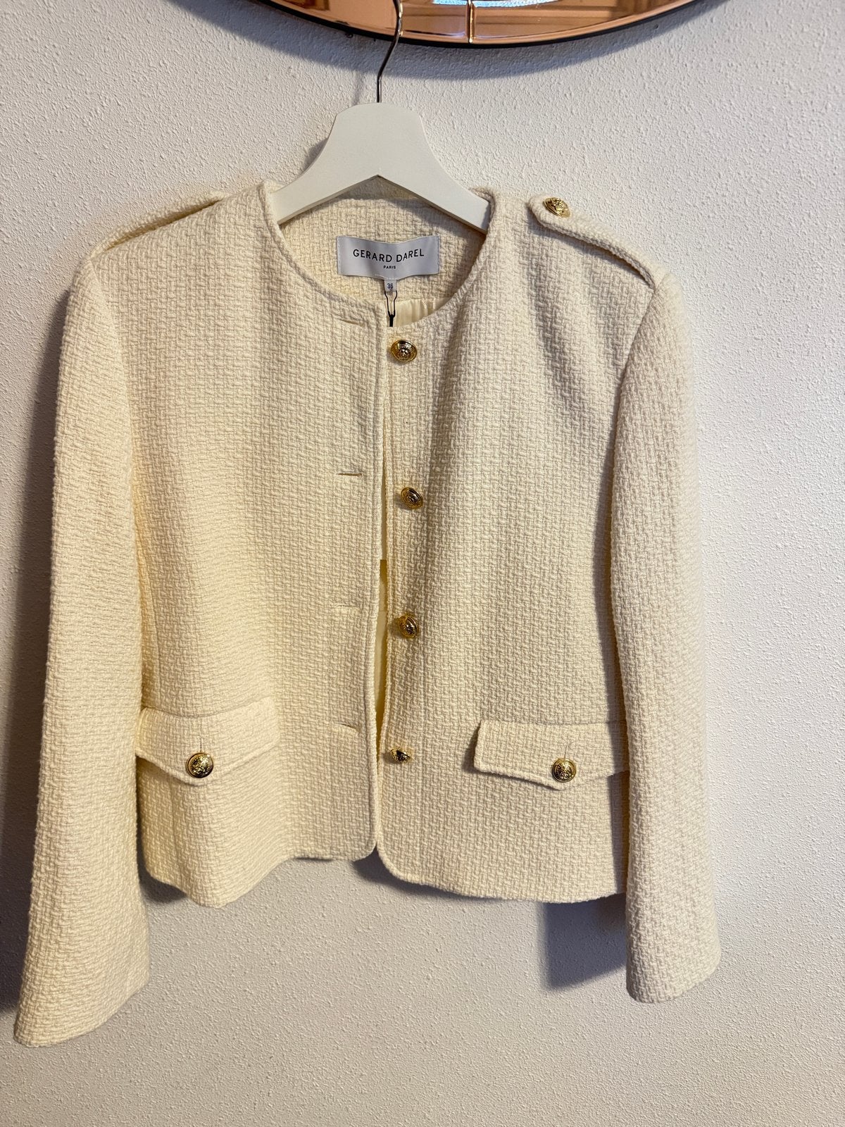 Gerard Darel Tweed Jasje - Nieuw met kaartjes, Beige, Nieuw, Ophalen of Verzenden, Jasje