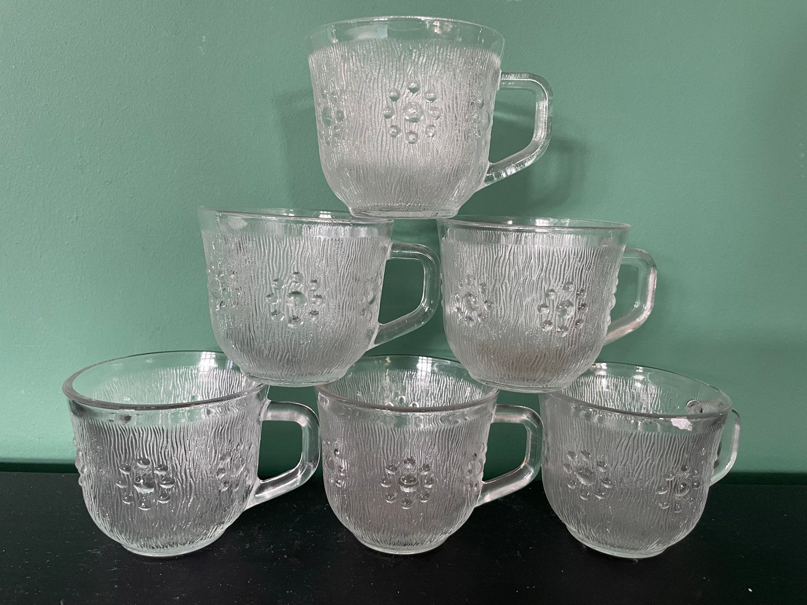 Masserini Barocco theeglazen - 6 stuks, Glas of Glazen, Gebruikt, Overige merken, Klassiek