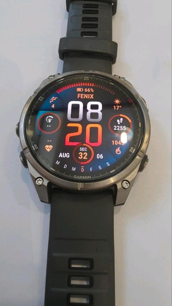 Garmin Fenix 8 Pro 47mm Amoled Sapphire Titanium, Ophalen, Zo goed als nieuw, Zwart, Android