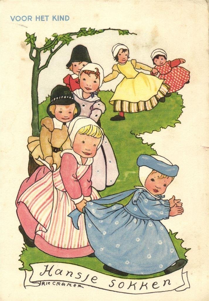 Voor het kind - Rie Cramer - Hansje sokken - gelopen, Ophalen of Verzenden, Voor 1920, Gelopen, Kinderen