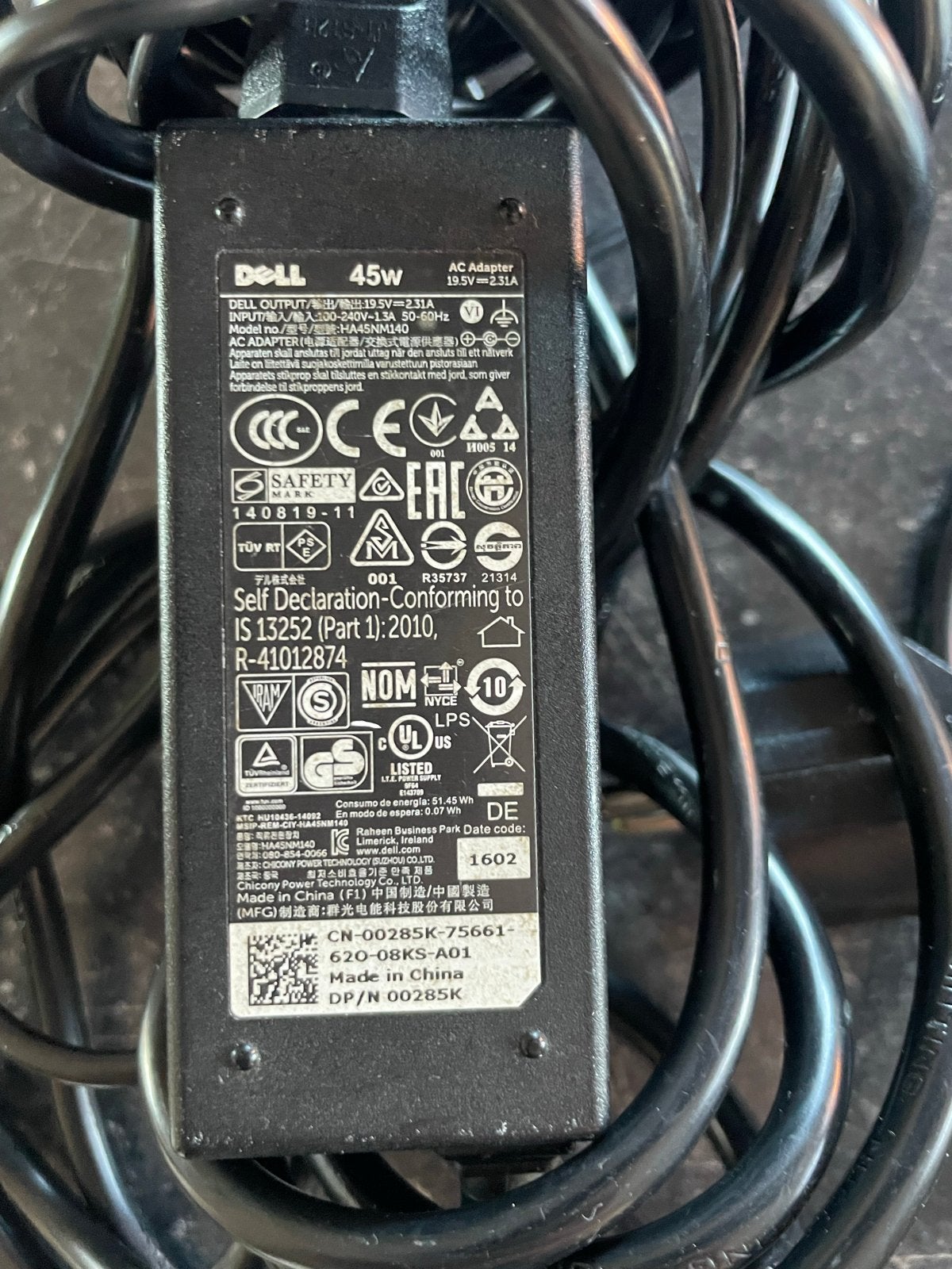 Dell Inspiron 15 Oplader en Batterij (45W), Ophalen of Verzenden, Gebruikt