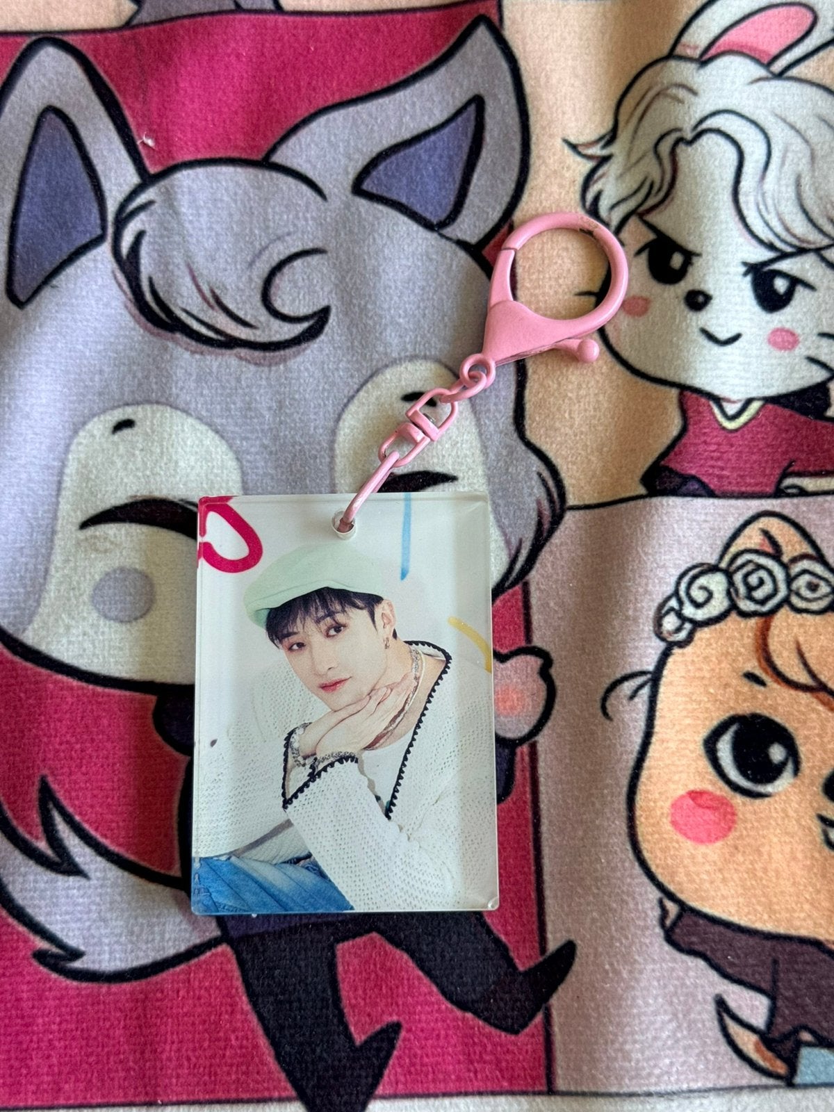 Stray Kids JYP Bang Chan keychain, Ophalen of Verzenden, Zo goed als nieuw, Foto of Kaart