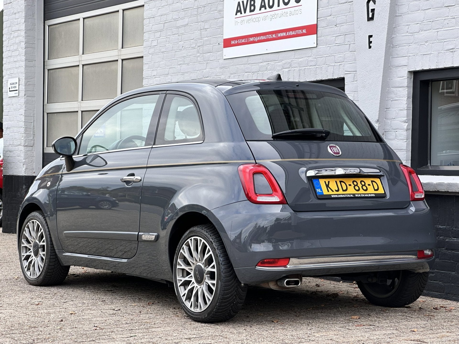 Fiat 500 1.2 Lounge Navi Clima Pano TFT Scherm, Voorwielaandrijving, Stof, Gebruikt, 4 cilinders