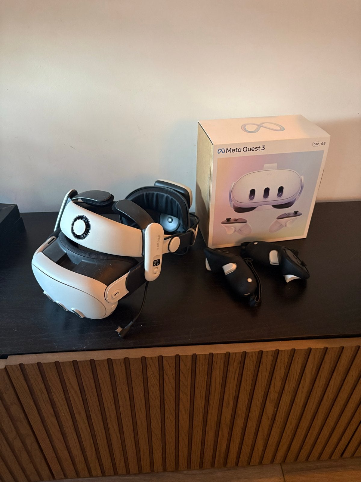 Meta Quest 3 512GB met BoboVR headset en extra accu, Ophalen of Verzenden, Zo goed als nieuw, VR-bril, Overige platformen