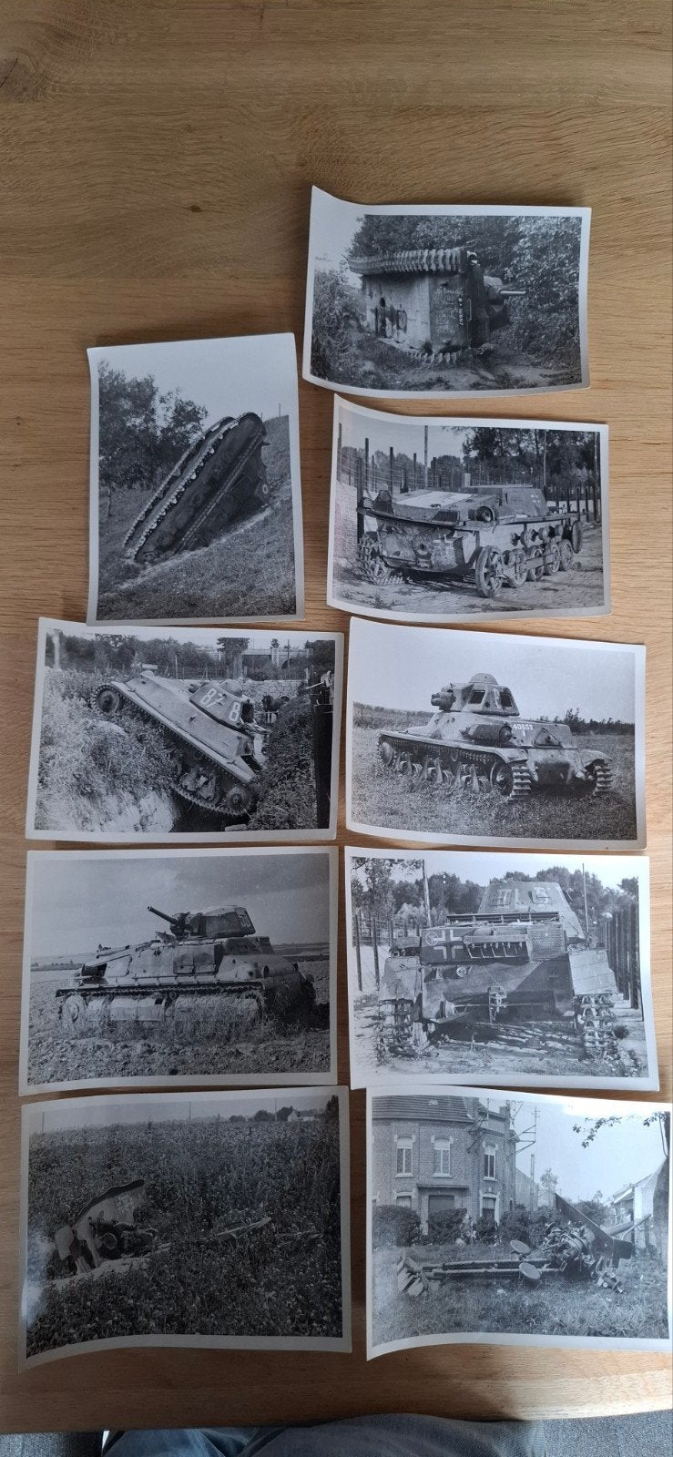 9 oude kopie foto's Wehrmacht Frankrijk/Nederland, Verzamelen, Ophalen of Verzenden
