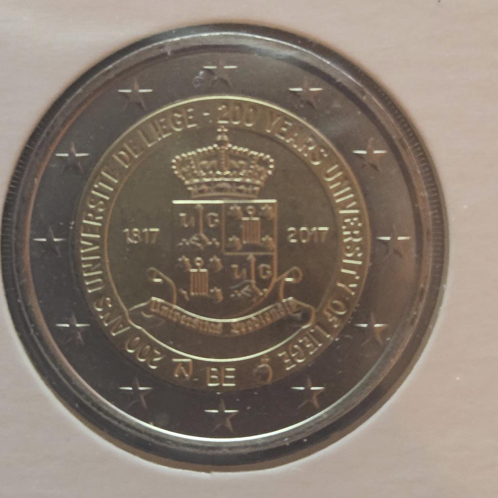 €2 België 2017: Universiteit Luik, Postzegels en Munten, Ophalen of Verzenden, België, 2 euro, Losse munt