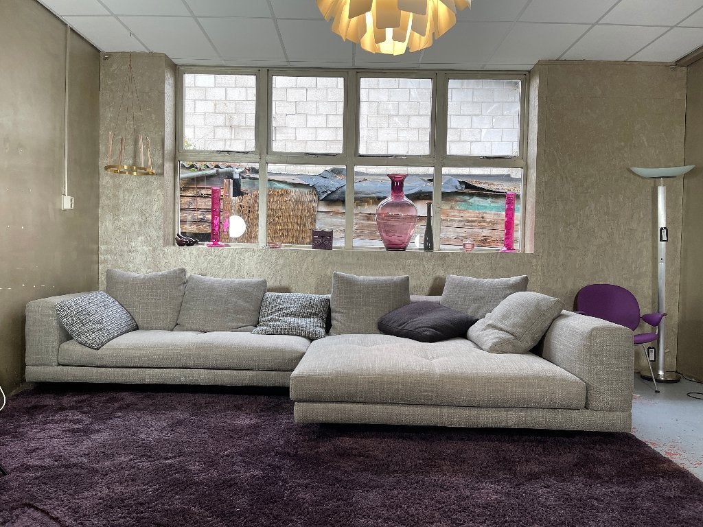 Minotti Connery – Grijs stof | Rodolfo Dordoni, Ophalen, Overige maten, Design, Hoekbank