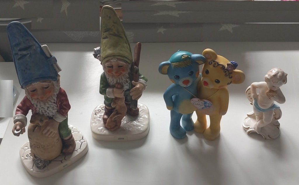 goebel beeldjes putti, peppino en carla en co-boy, zwaantjes, Ophalen of Verzenden