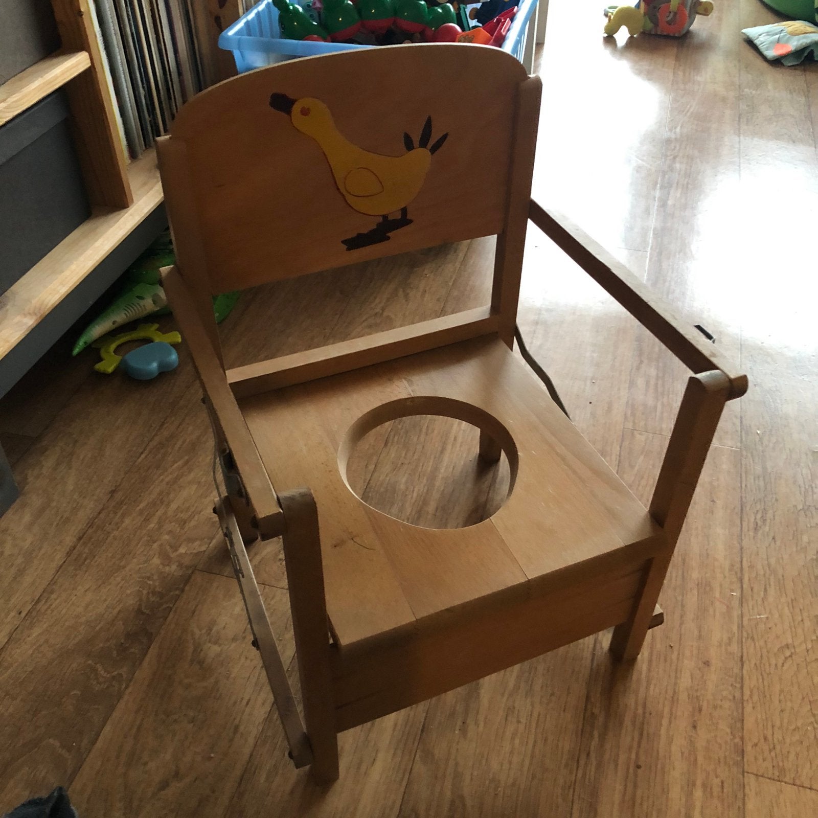 Retro po stoeltje met eend, Ophalen of Verzenden