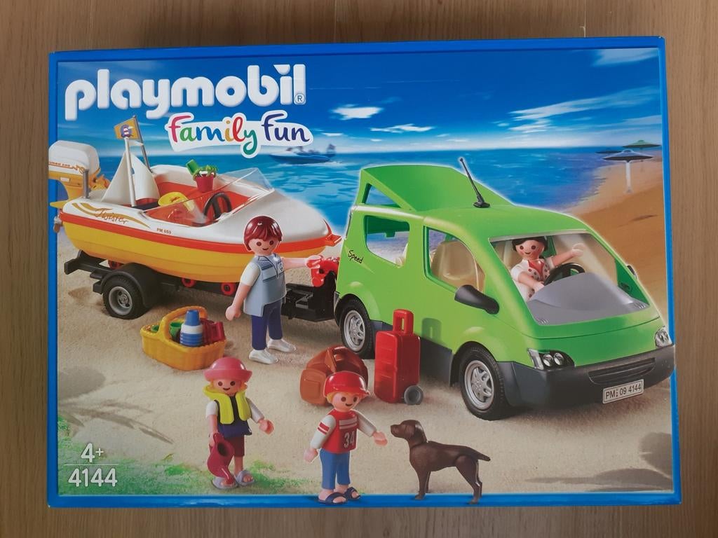 Playmobil Family Fun 4144 Gezinswagen met boot. Nieuw., Kinderen en Baby's, Speelgoed | Playmobil, Ophalen of Verzenden, Nieuw